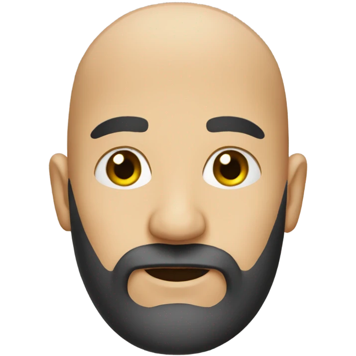 Bald with beard emoji