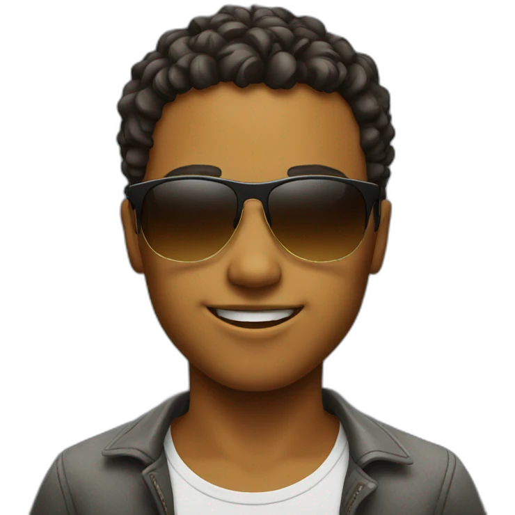 Cool boy with a sunglasses emoji