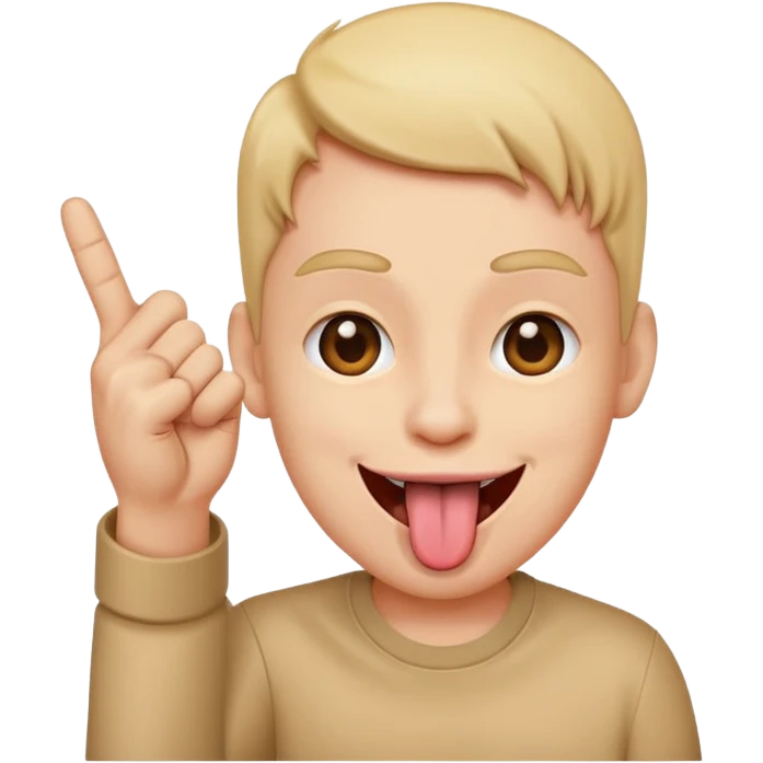 Tongue sticking out with middle finger emoji