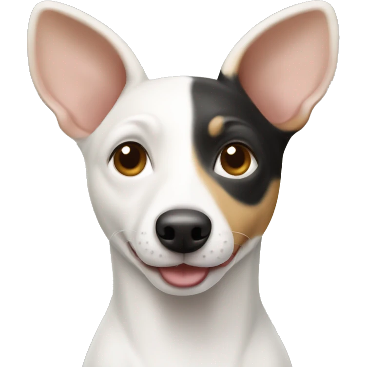 White and beige rat terrier emoji