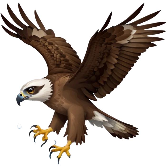 Osprey with fish emoji