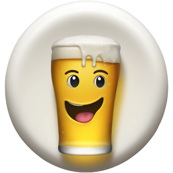 Frisbee with beer emoji