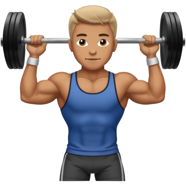 man lifting weights in gym emoji