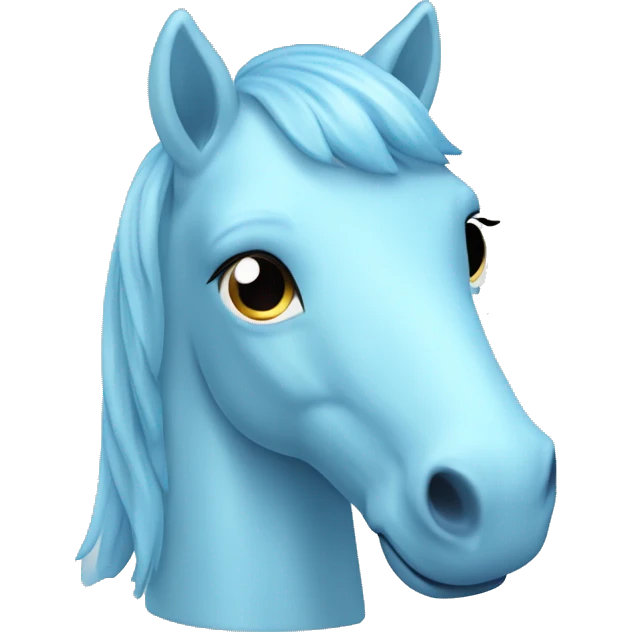 pastel blue toy children's horse emoji