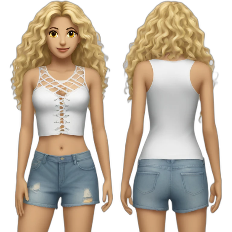 shakira realistic laced top emoji