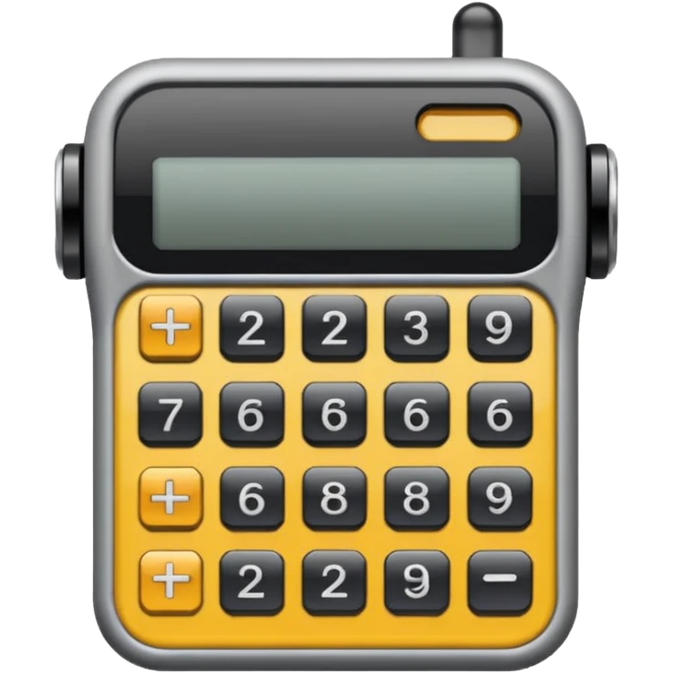 Crie a imagem de uma calculadora emoji