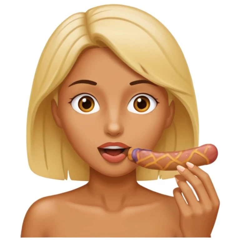 Mujer comiendo pene emoji