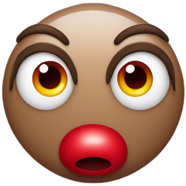 Red eyes Rudolph emoji
