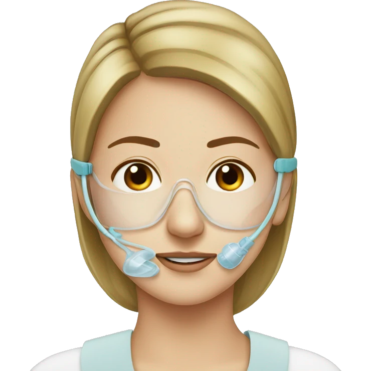 woman nasal cannula emoji