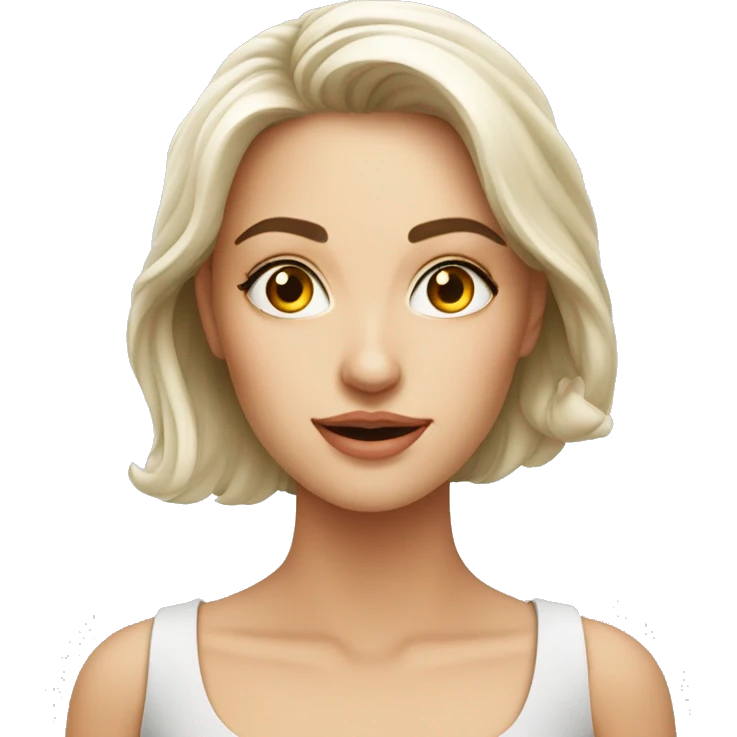 beautifu woman face, european face emoji