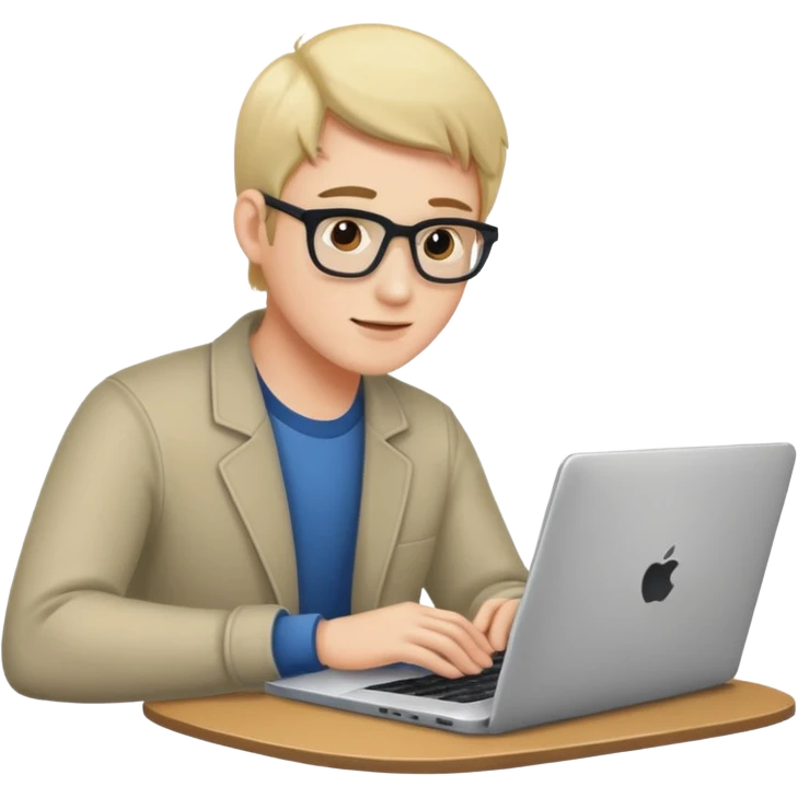 man work to laptop emoji