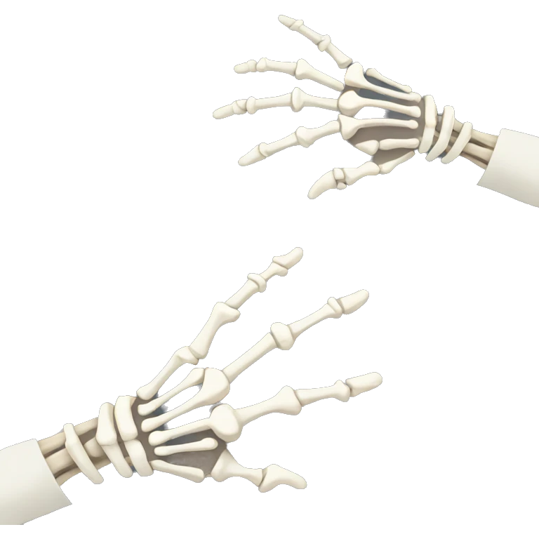 skeleton man’s hands move like zombies  emoji