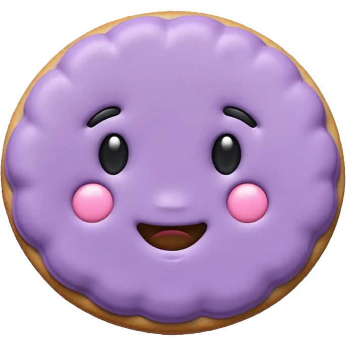 realistic a pastel purple cookie with soft crumbly texture emoji