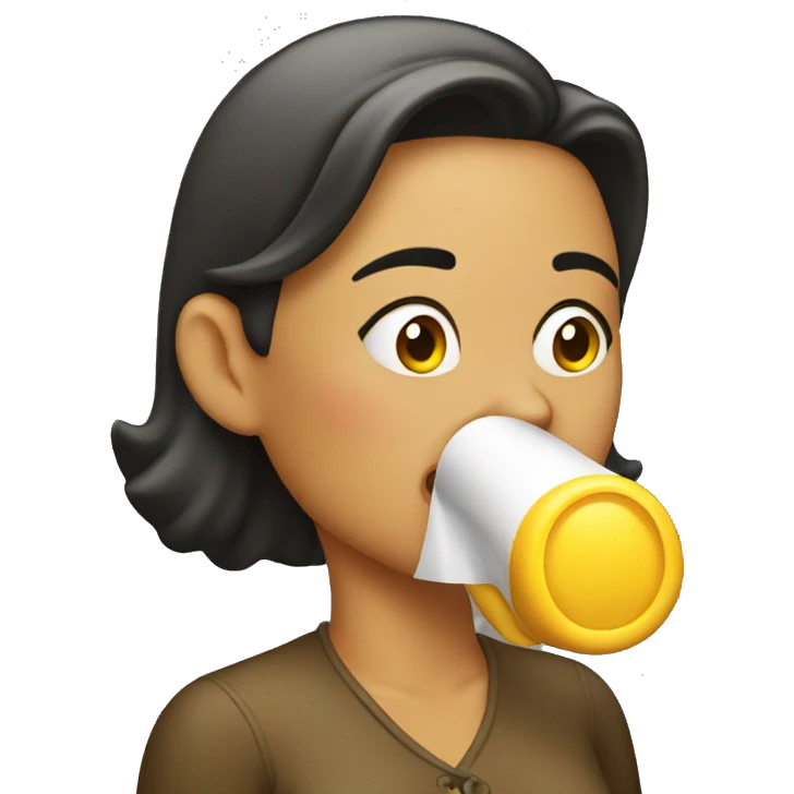 Woman smelling a stink  emoji