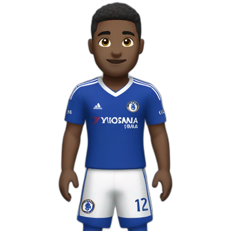 chelsea football club player blue uniform emoji