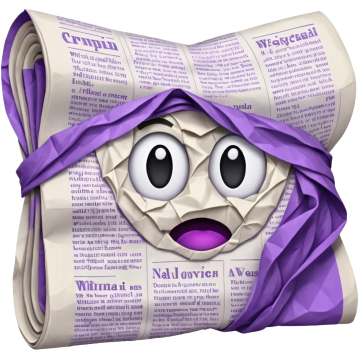 newspaper white and purple emoji