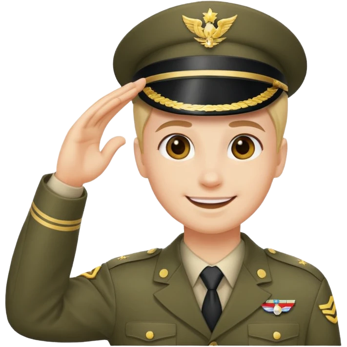 Smiling saluting emoji