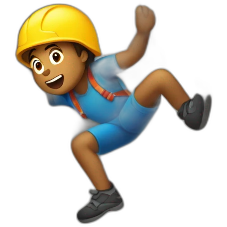 Climber falling of a wall emoji