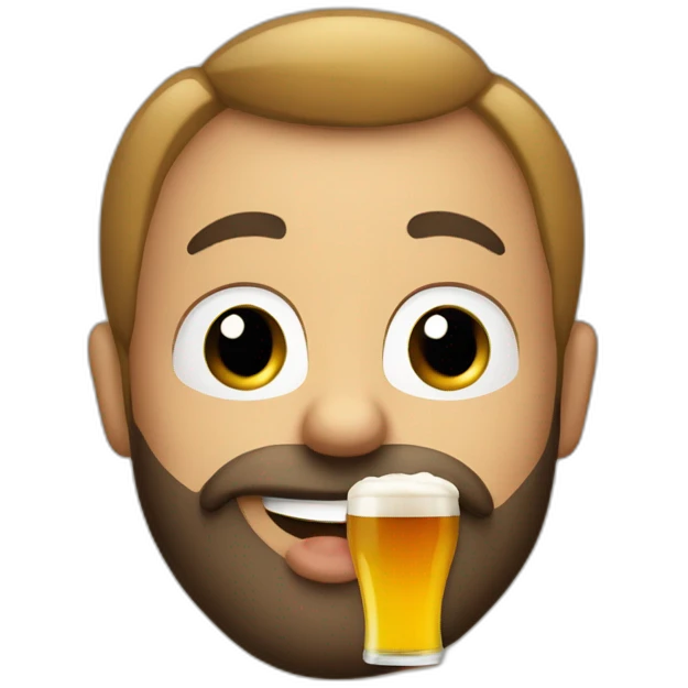 Bebiendo cerveza emoji