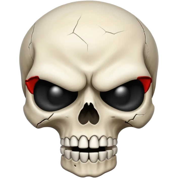 Angry skull emoji