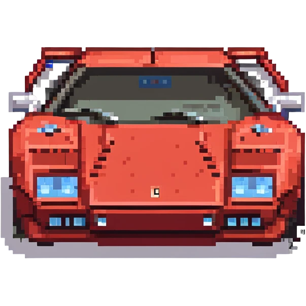 красная Lamborghini Countach, no background emoji