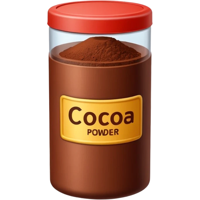 container of cocoa powder emoji