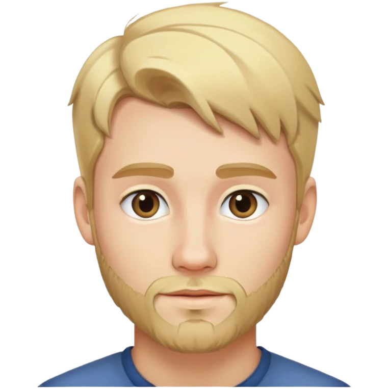 young man with blonde hair and soft beard emoji