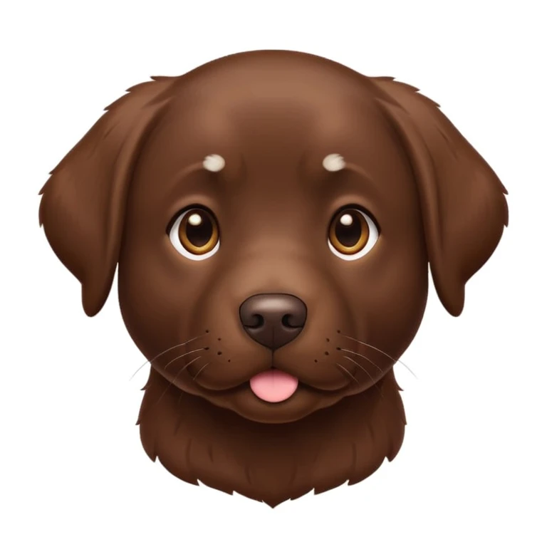 Chocolate Labrador white chest emoji