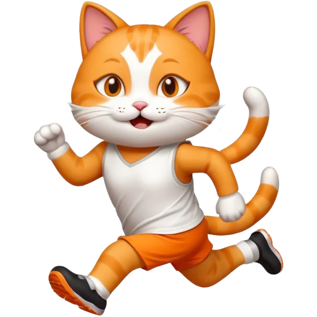 happy cat finishing a marathon emoji
