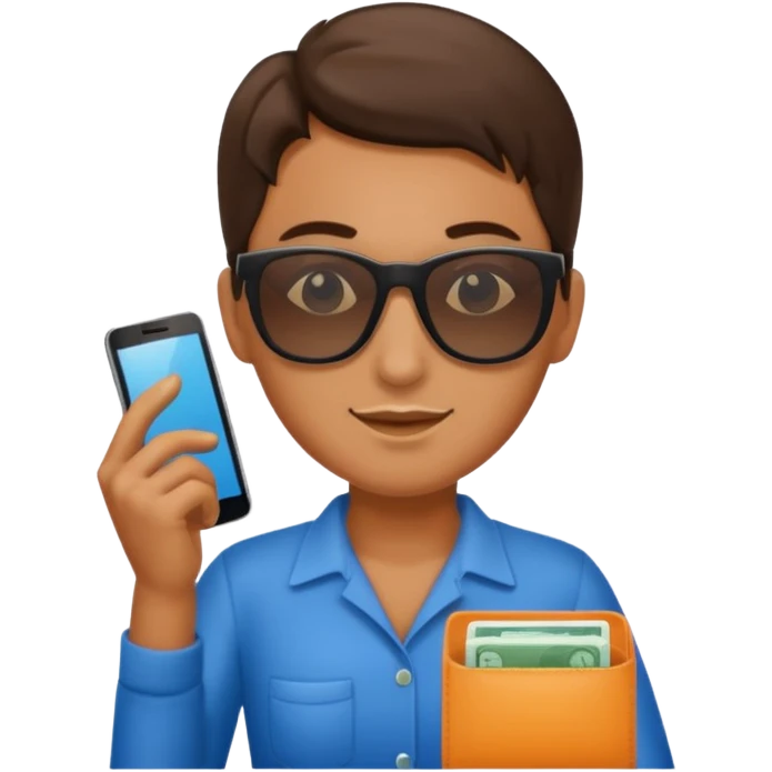 Cashier wearing sunglasses emoji