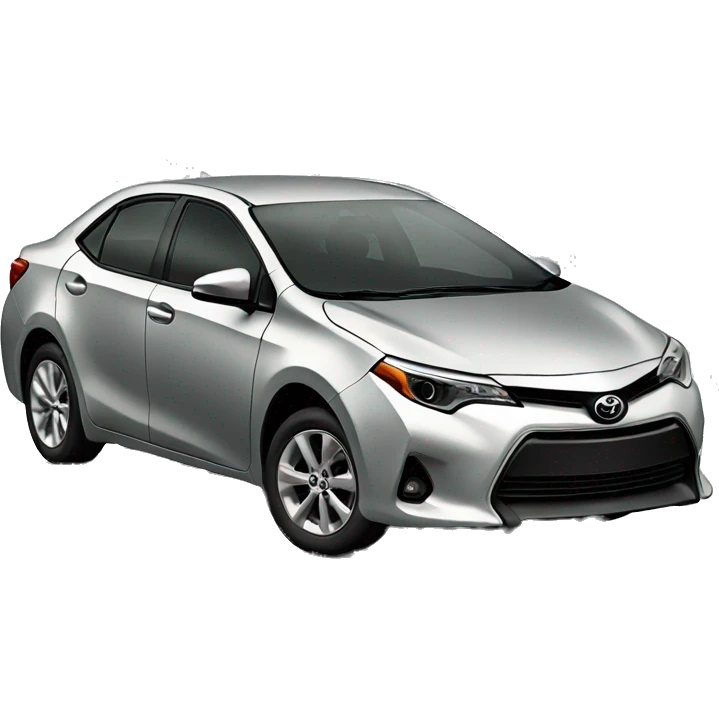 Silver car Toyota Corolla  emoji