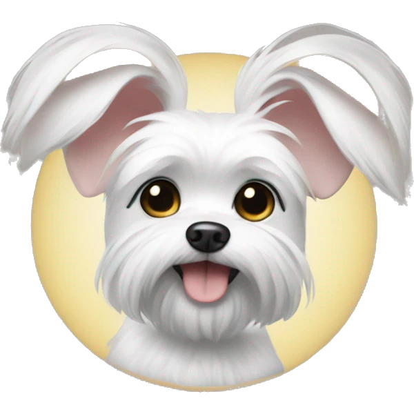 maltese with mickey mouse ears emoji