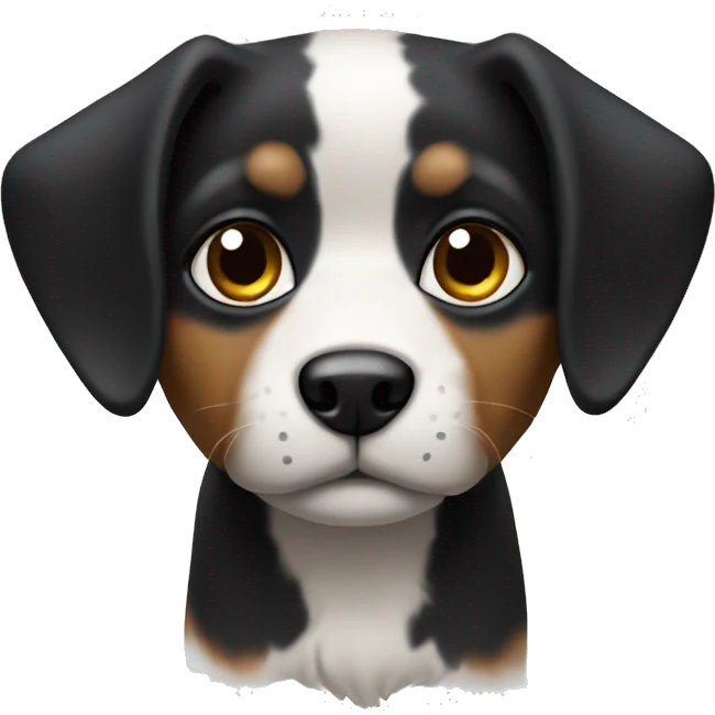 terriër with black ears  emoji