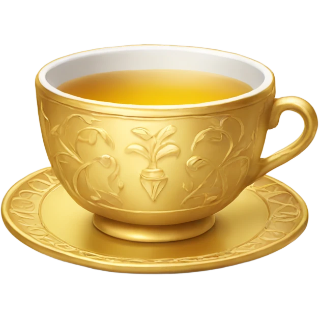 golden tea cup emoji