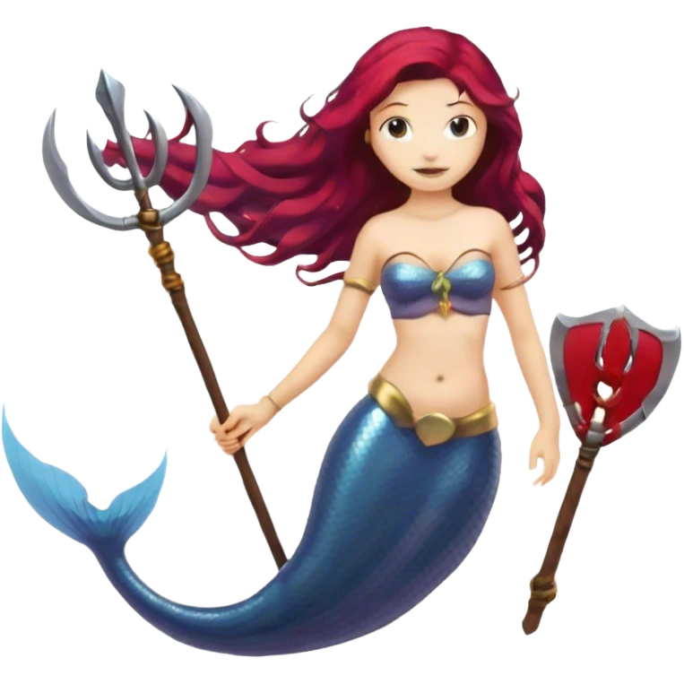 русалка с косой emoji