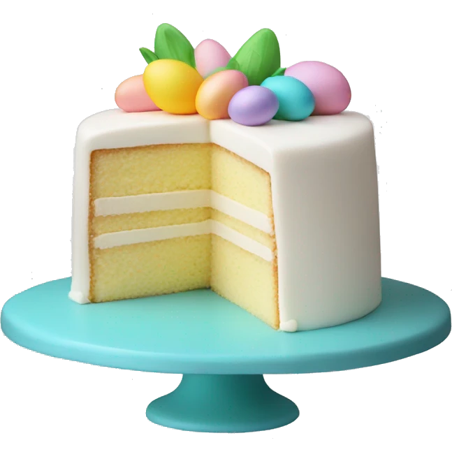Easter white cake emoji