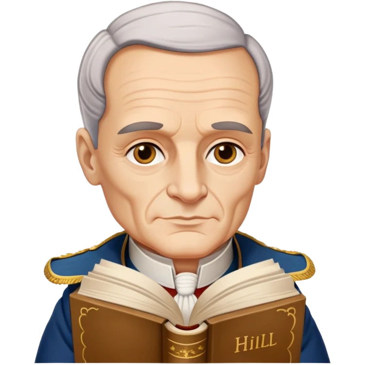 Napoleon Hill old with book of wisdom emoji