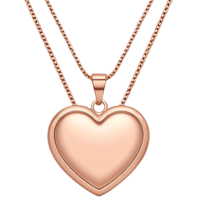 Rose gold necklace emoji
