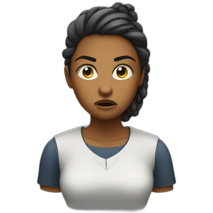 angry girl who needs to study emoji