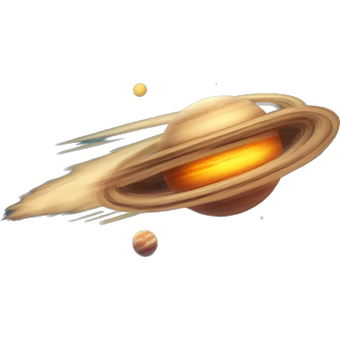 Vintage Planets comet streak motion blur emoji