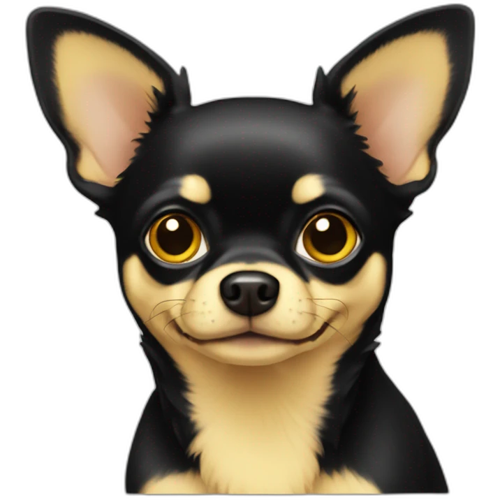 Black and yellow chihuahua emoji