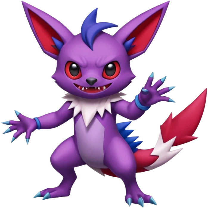 Stitch-Sableye-Noibat-Zangoose-fusion, full body emoji