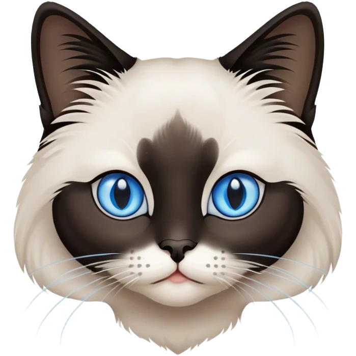 black ragdoll cat emoji