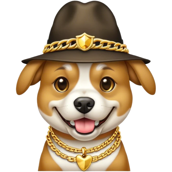 Dog with a lot of drip emoji