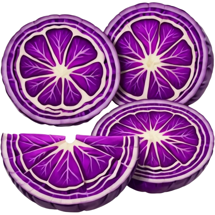 Red cabbage sliced   emoji