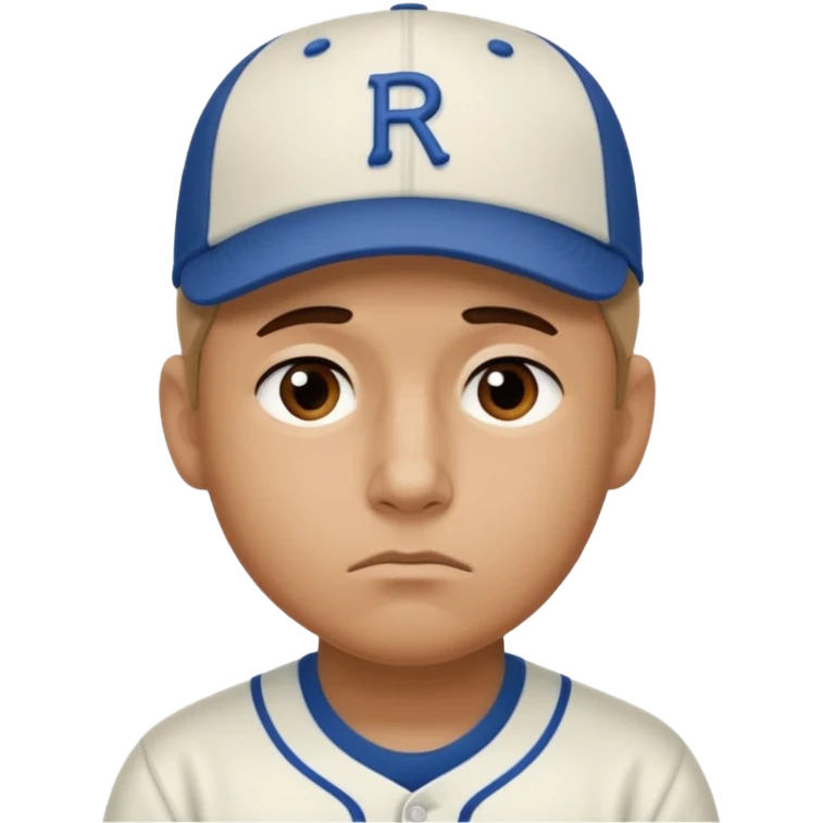 Una carita triste con una gorra de base pro show i q se llame rober emoji