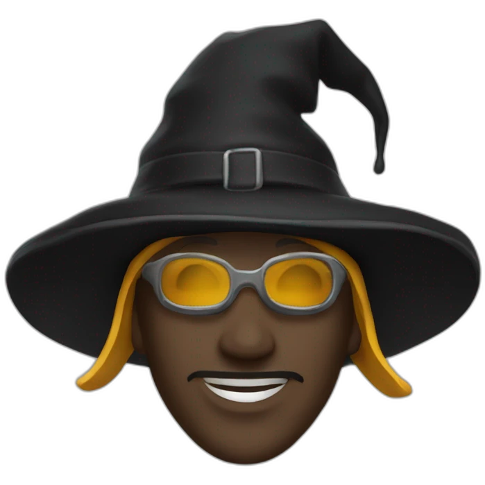 sorcière chapeau noir emoji