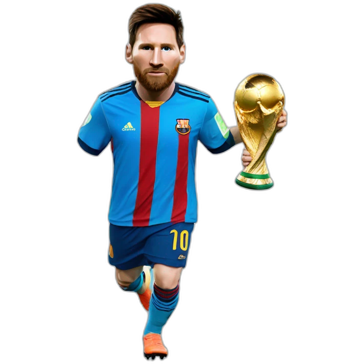 Messi-with-world-cup emoji