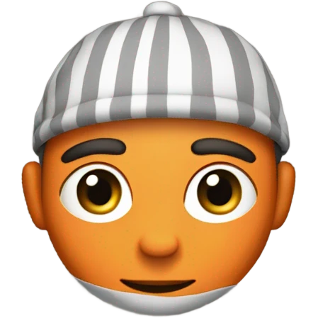 the prisoner in the orange uniform emoji