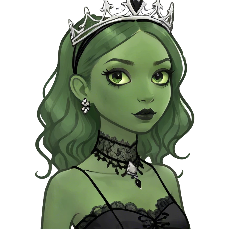 Princess goth emoji